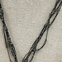 SILPADA 925 Sterling Silver Feldspar STORMY NIGHT Multi Strand Necklace N1895