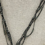 SILPADA 925 Sterling Silver Feldspar STORMY NIGHT Multi Strand Necklace N1895