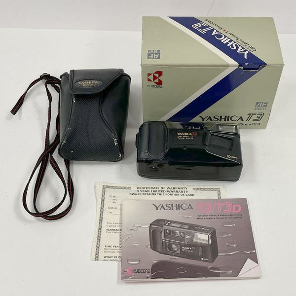 Yashica T3 Carl Zeiss T Tessar 35mm f2.8 Kyocera Film Camera in Box - TESTED