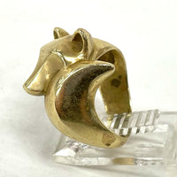 10K Yellow Gold Wonderful Unique Fox Ring Size 4.25, 6.46g