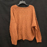 NWT Wmns MADEWELL Alpaca Blend Burnt Orange Cable Knit Sweater Sz 2X MSRP$89.5