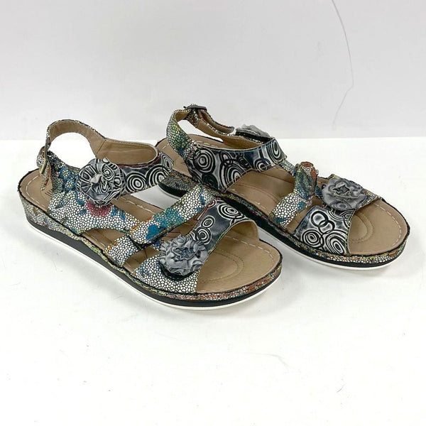 L'Artiste Spring Step Jeolina Grym Floral Sandals Women's Size 10