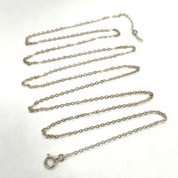 32" Sterling Silver Opera Length Cable Chain Necklace, 2.22g