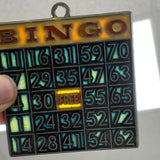 Pair of Gambling Themed Suncatcher Metal Hangings - Bingo, Casino