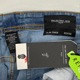 NWT The Perfect Jean NYC Light Wash Slim Thick Straight Jeans Men’s Sz 42x32
