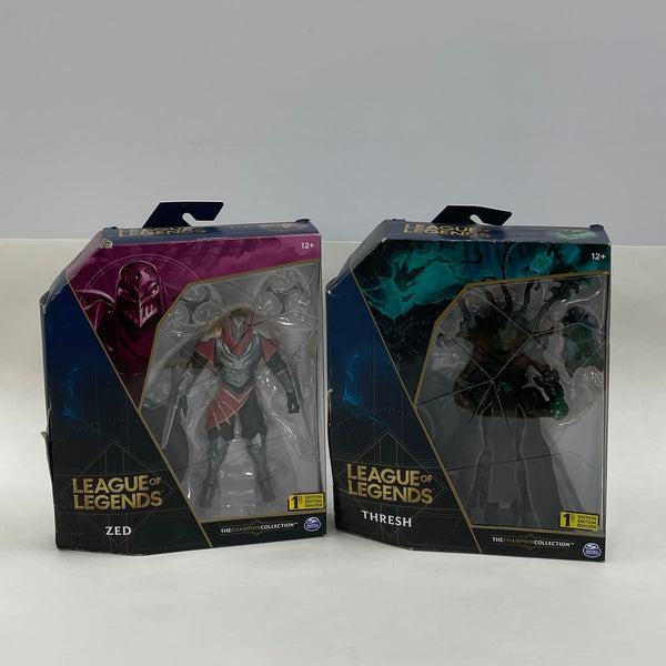 Pair of 1st Ed League of Legends Action Figures IOB - Zed & Thresh