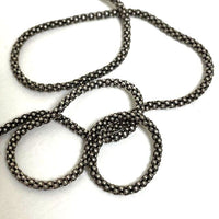 20" Sterling Silver 1.5mm Mesh Style Chain Necklace, 3.00g