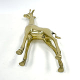 Vintage Polished Brass Giraffe Figurine Sculpture 11.5" Tall