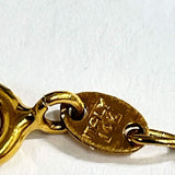 14K Yellow Gold 18" CZ Birthstone Ring Charm Necklace w Bead Spacers, 2.84g