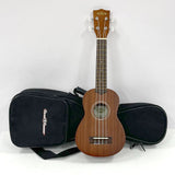 Kala Ukulele Model KA-15S Satin Mahogany Soprano with Case - TESTED
