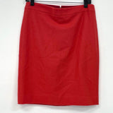 NWT J.Crew Bright Red Wool Blend Pencil Skirt Women’s Sz 4