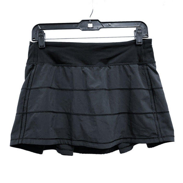 Wmns LULULEMON Black Pace Rival Pleated Athletic Tennis Skort / Skirt Sz 14