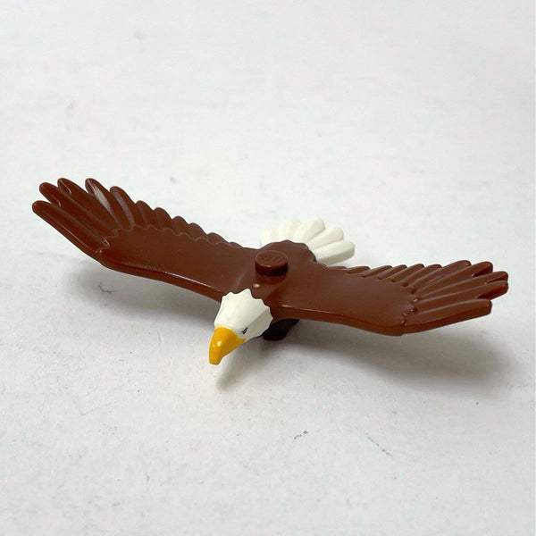 LEGO Eagle with Yellow Beak, White Head, Tail Feathers Pattern; Part 37543pb01