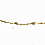 10K Yellow Gold 0.6mm Singapore Chain 19" Necklace for Scrap - 1.19g