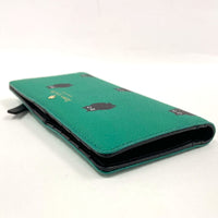 Kate Spade Hawthorne Lane Owls Pattern Green Bifold Wallet
