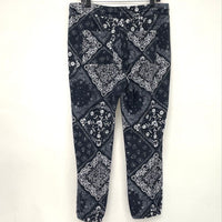 NWT Lou & Grey Dark Blue Grey & White Patterned Knit Pants Women’s Sz L
