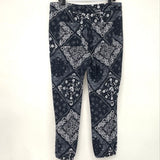NWT Lou & Grey Dark Blue Grey & White Patterned Knit Pants Women’s Sz L