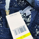 NWT Wmns NANETTE LEPORE Navy Blue Lace Tank Top Sz M MSRP$98