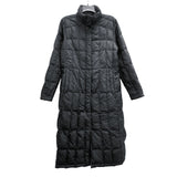 Wmns THE NORTH FACE Down Fill Black Long Quilted Mock Neck Coat Jacket Sz S