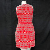 NWT Wmns Boden Red White Embroidered Pattern Sleeveless Above Knee Dress Sz 10