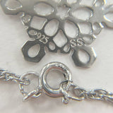 Sterling Silver 18" Openwork Snowflake Pendant Necklace, 4.38g