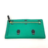 Kate Spade Hawthorne Lane Owls Pattern Green Bifold Wallet