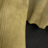 Wmns 90s Vintage JOSE LUIS Green Suede Leather Lightweight Button Up Jacket Sz 8