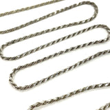 23.75" Sterling Silver 1.8mm French Rope Chain Necklace, 7.67g