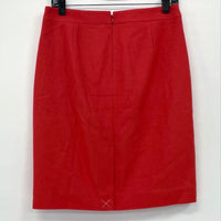 NWT J.Crew Bright Red Wool Blend Pencil Skirt Women’s Sz 4