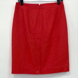 NWT J.Crew Bright Red Wool Blend Pencil Skirt Women’s Sz 4