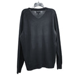 NWT Mens CLUB ROOM Merino Wool Blend Black V-Neck Pullover Sweater Sz L MSRP$75