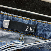 NWT Wmns KUT BY THE KLOTH Blue Denim Donna High Rise Skinny Ankle Jeans Sz 16