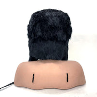 Unisex KLONDIKE Black Genuine Rabbit Fur Russian Winter Trapper Hat Sz L