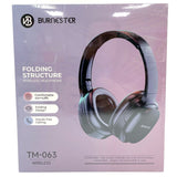 Burnester TM-063 Folding Structure Wireless Headphones in Black Sealed in Box