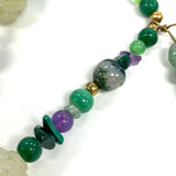 36" Jade, Amethyst, Malachite, Agate & More Beaded Necklace, 103.53g