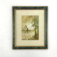 Original Watercolor Paintings (Set of Two) in Frames Signed by Artist