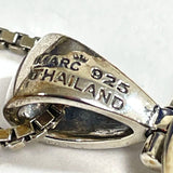 Suspicion Sterling Silver Two-Tone Marcasite Oval Pendant Necklace, 13.52g