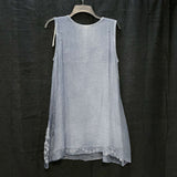 NWT Wmns SOFT SURROUNDINGS Silk Shell Gray Embroidered Tank Top Sz S MSRP$98.95