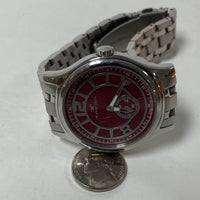 Stainless Watch TAVAN T966-017 Limit Edition Quartz 5ATM WR Maroon Dial Untested