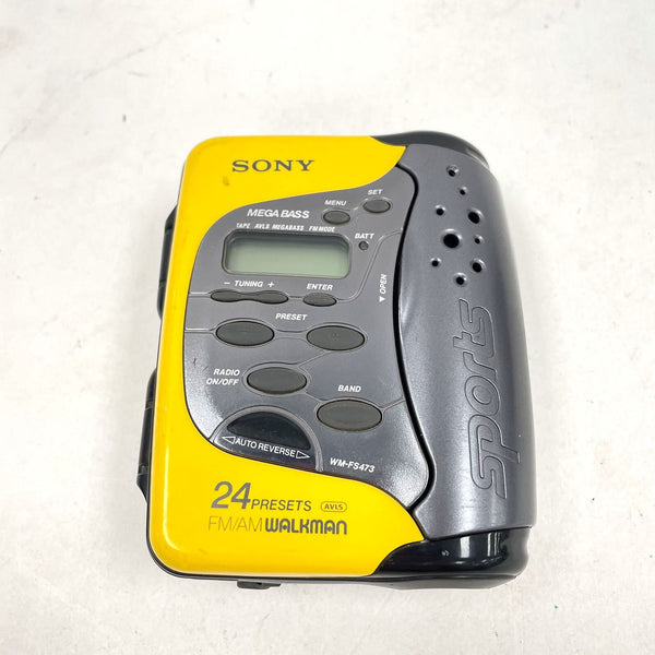 Sony Sports Walkman Cassette Player Stereo Radio WM-FS473 24 Presets - TESTED