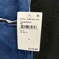 NWT Wmns GOOD AMERICAN Blue Denim Good Legs Skinny Crop Jeans Sz 14 MSRP$119
