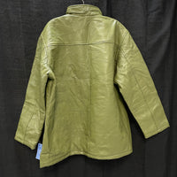 NWT Wmns VICTORY SPORTSWEAR Green Vegan Leather Patchwork Zip Up Jacket Sz 3X