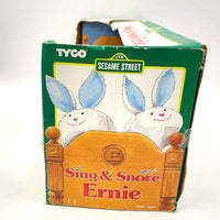 VNTG NOS Tyco Sesame Street Sing & Snore Talking Ernie Stuffed Doll