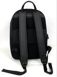 Italic Black Canvas & Leather Backpack