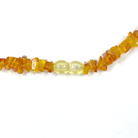 8-12mm Amber Nugget Graduated Color Ombre Necklace 20"