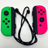 Nintendo Switch JoyCon Controller Pair w Wrist Straps - TESTED