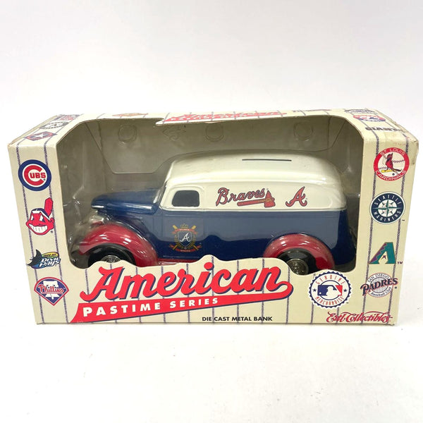 1996 ERTL American Pastime Series Diecast Metal Bank - Atlanta Braves