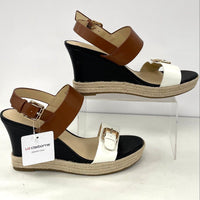 NWT Liz Claiborne Cognac Multi Marley Wedge Heel Sandals Women’s Sz 10M