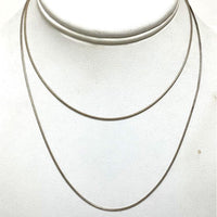 30" Opera Length Sterling Silver 1.0mm Snake Chain Necklace, 6.00g