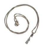 Sterling Silver 16" Gamma Phi Beta Sorority Charm Necklace, 3.24g